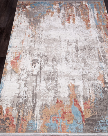 Ковер турецкий 1029B Olimpos (Акрил, Эвкалиптовый шелк, бежевый, терракотовый)