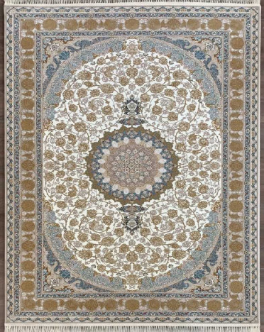 Ковер персидский G129 Mashad 1200 (Акрил, бежевый, кремовый)