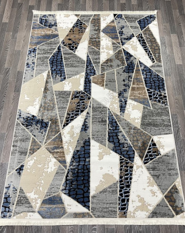 Ковер турецкий 40667C AURA (Акрил, бежевый, синий)