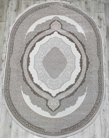 Ковер турецкий 36845A Amber овальный (Хит-сет, бежевый)