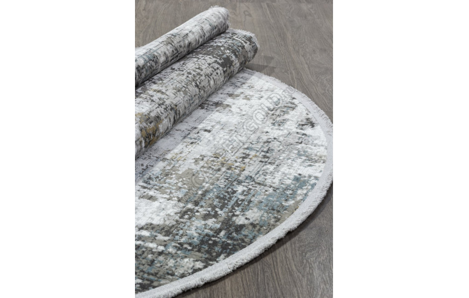 Ковер C269AJ - GREY / BLUE - Овал - коллекция LORENZO