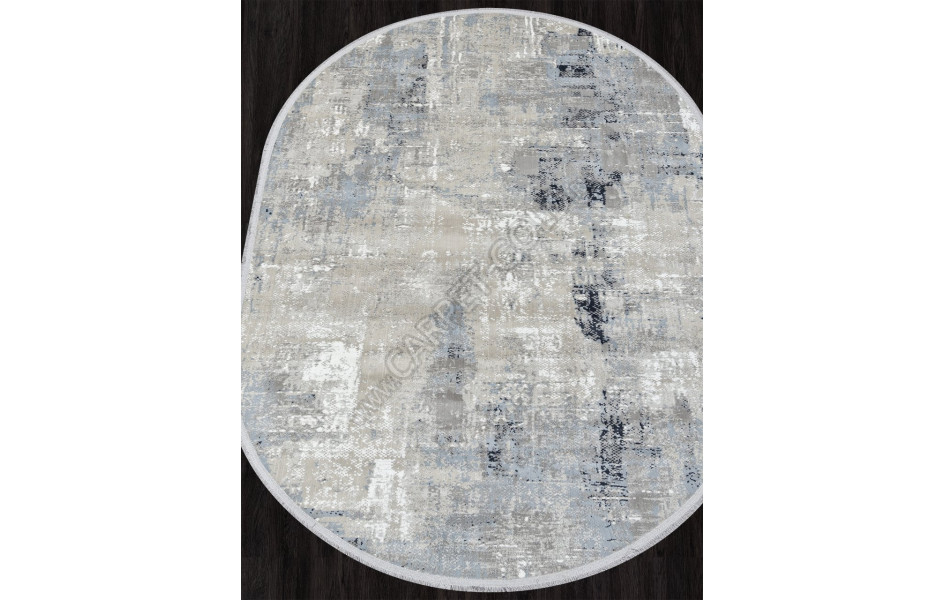 Ковер C288AH - GREY / L.BLUE - Овал - коллекция LORENZO
