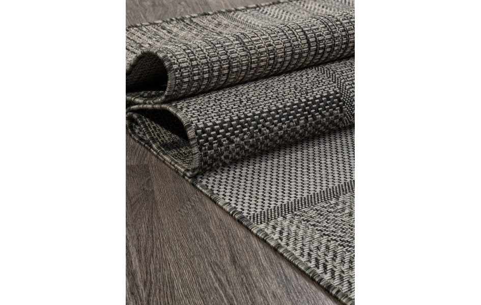 Ковер S139 - BLACK-GRAY - Прямоугольник - коллекция KAIR