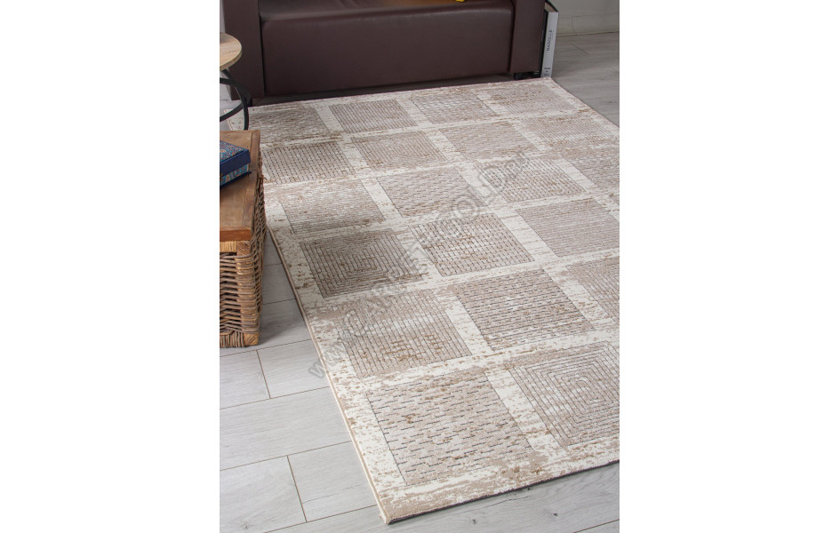 Ковер 04251A - BEIGE FDY / CREAM HB - Прямоугольник - коллекция NOVA
